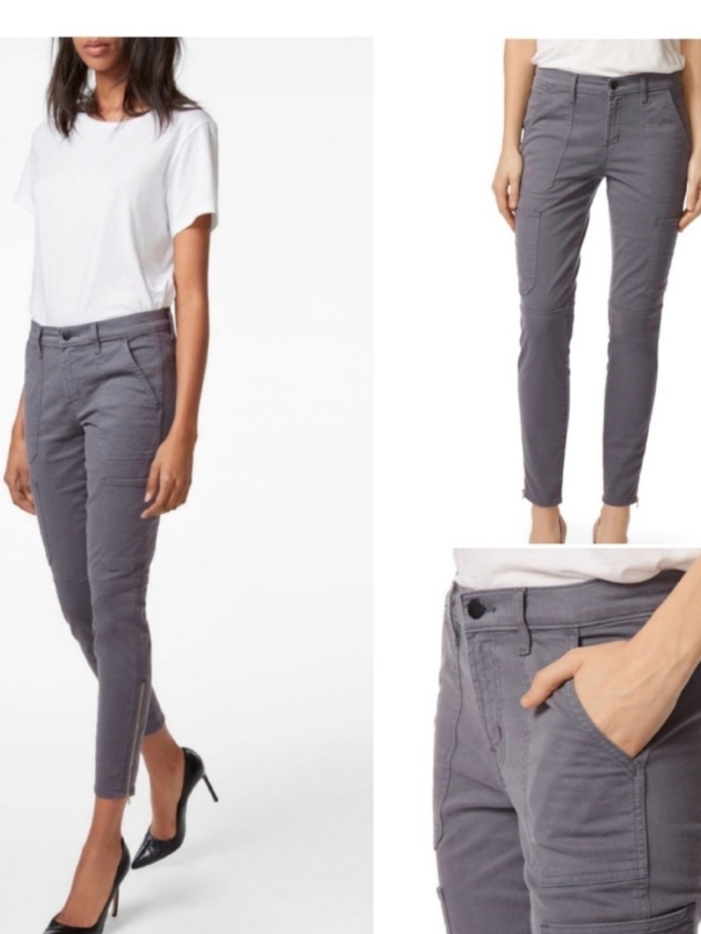 J Brand gray Utility Skinny Cargo Pants size 31 New with Tags